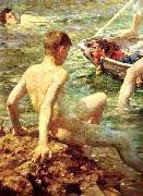 Henry Scott Tuke A detail from Ruby oil painting artist